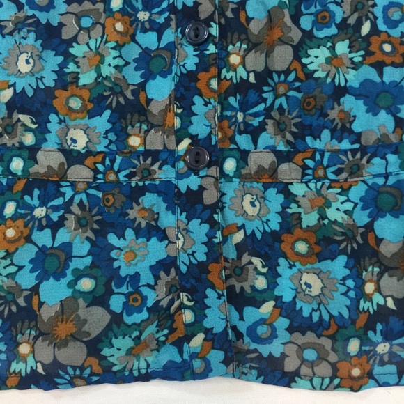 NY COLLECTION | floral button down top - Picture 3 of 7